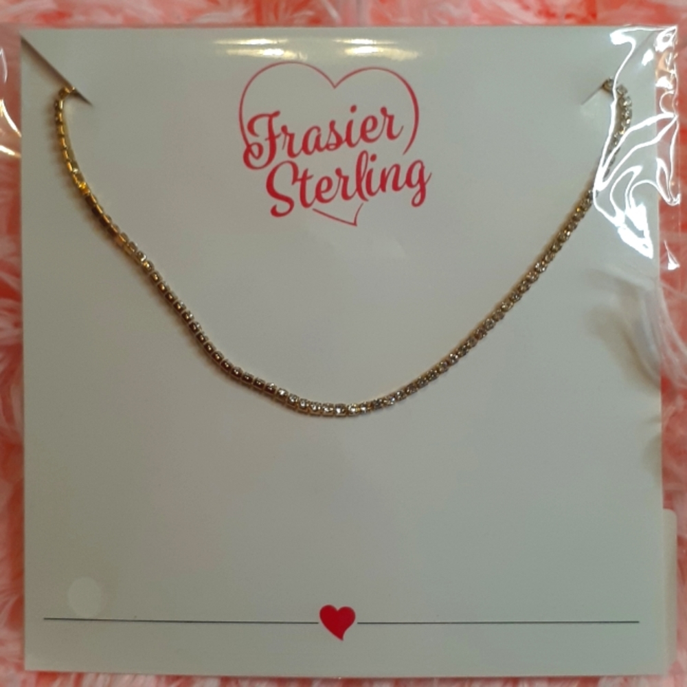 Frasier Sterling rhinestone choker